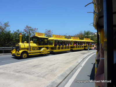 Passing a tchoo tchoo train