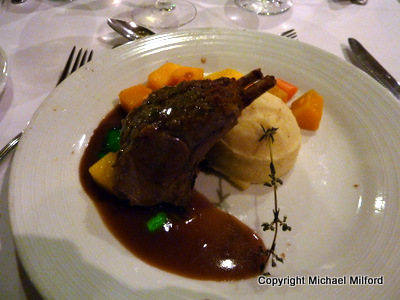 Rack of lamb dinner