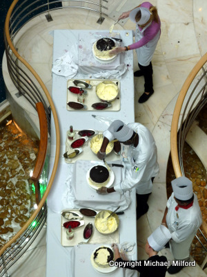 Cake decoration demonstration
