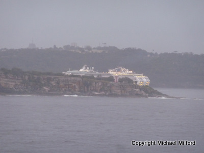 Cruise ship following