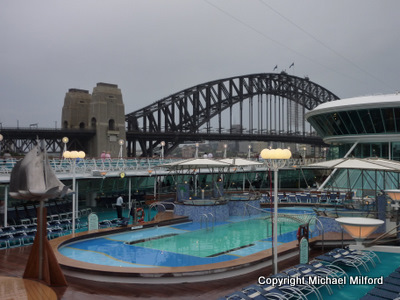 Pool and bridge